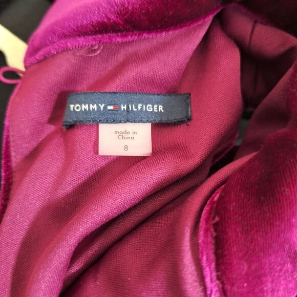 Tommy Hilfiger Purple Velvet Dress size 8 - Picture 4 of 4